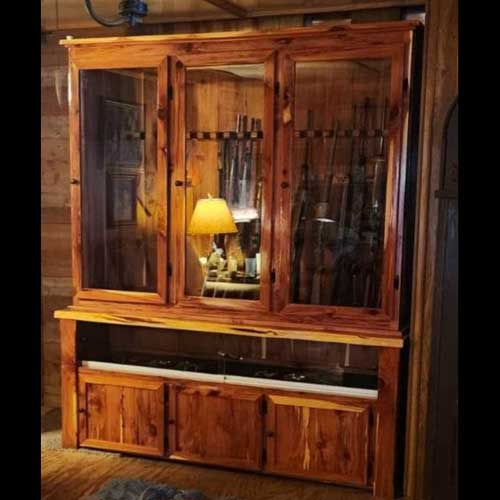 Custom Cedar Gun Cabinet
